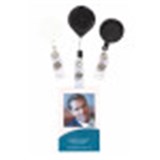 REXEL RETRACTABLE CARD HOLDER WITH STRAP 750MM BLACK