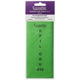 CRYSTALFILE CRYSTAL TAB INSERTS Green PK50 NEW STYLE ROUNDED OVAL