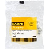SCOTCH 500  502 EVERYDAY STICKY TAPE 18MMX33M ROLL1