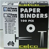 ESSELTE PAPER BINDERS No 648  63MM BOX OF 100