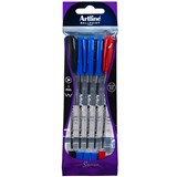 ARTLINE SMOOVE BALLPOINT PEN ASSORTED PK5
