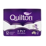 QUILTON TOILET TISSUE 3 PLY PK12