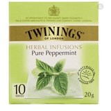 TWININGS HERBAL INFUSIONS PURE PEPPERMINT 10 SERVES 10G TEA PK10