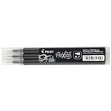 PILOT FRIXION 07MM BLACK REFILL PACK 3