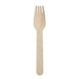 WOODEN FSC 100 CUTLERY FORK 160MM CTN1000 WAX COATED