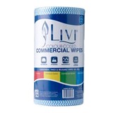 CHUX CLOTH ROLL 9305 30CMX45M WIPER ROLL  PPA LIVI 6004 90 sheets BLUE perforated