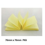 RAZORLINE POP UP NOTES YELLOW 75X75MM PK6
