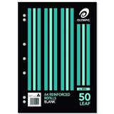 PLAIN A4 REINFORCED REFILLS PK50
