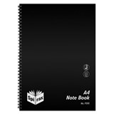 SPIRAX P595 BLACK POLYPROP A4 SIDE OPENING NOTEBOOK 60 LEAF