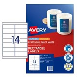 AVERY L7163REV 14 PER PAGE REMOVABLE LABELS PK25
