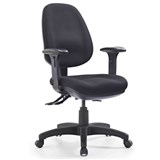 CLERICAL CHAIR BLACK FABRIC 3 LEVER HIGH BACK WITH ARMS P350HCMB