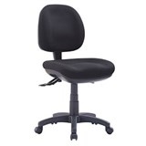 TYPIST CHAIR BLACK FABRIC 3 LEVER MEDIUM BACK NO ARMS P350MB