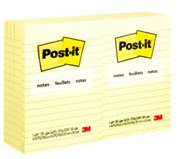 POSTIT 660 NOTE PAD LINED 98X149MM YELLOW