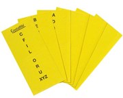 CRYSTALFILE CRYSTAL TAB INSERTS Yellow PK50 NEW STYLE ROUNDED OVAL
