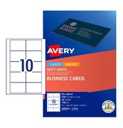 AVERY LASER BUSINESS CARDS L7414 200  20 sheets 959025
