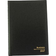 BUSINESS DIARY A5 WEEK TO AN OPENING 1 HR BLACK 2027