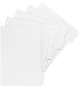 5 CUT WHITE PLAIN A4 DIVIDERS PUNCHED 7 HOLE