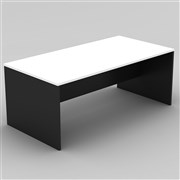 OM DESK W1500 x D750 x H720mm WHITE CHARCOAL