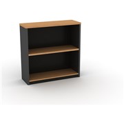 OM BOOKCASE W900 x D320 x H900mm Beech Charcoal