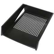 ECONOMY STACKING DOCUMENT TRAY BLACK ENVIRO PORTRAIT