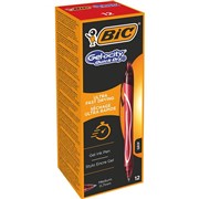 BIC GELOCITY GEL PEN RETRACTABLE 07MM MEDIUM RED PACK OF 12