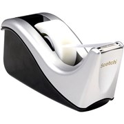 SCOTCH TAPE DISPENSER C60ST DESKTOP NO TAPE BLACK  SILVER