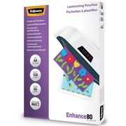 FELLOWES IMAGELAST LAMINATING POUCH A4 80 MICRON MATTE PACK OF 100