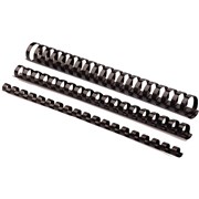 FELLOWES BINDING COMB Plastic 21 Ring 12mm Round Black Pack of 100
