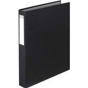 COLOURHIDE RING BINDER A4 PLASTIC BLACK 25MM 2D RING
