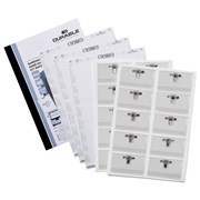 DURABLE NAME BADGE SET WITH CLIP  INSERTS 54 x 90mm Pack of 20