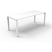Deluxe Profile Desk No Screen 1800Wx750D White Top White Frame