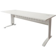 RAPIDLINE RAPID SPAN STRAIGHT DESK 1500W X 700D X 730MMH White Top White Steel Frame