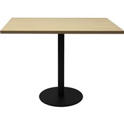 Rapidline Square Meeting Table 900WX900mmD Top Natural Oak with Black