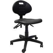 STUDENT LABORATORY CHAIR MOULDED POLYURETHANE HEIGHT ADJUSTABLE BLACK