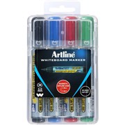 ARTLINE 577 WHITEBOARD MARKERS BULLET HARD CASE ASSORTED PACK OF 4