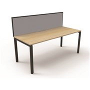 RAPIDLINE DELUXE INFINITY DESK PROFILE LEG ONE SIDED  SCREEN 1800MMW OAKBLACK