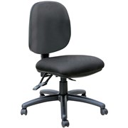 MONDO JAVA MEDIUM BACK OFFICE CHAIR 3 LEVER MECHANISM BLACK FABRIC SEAT AND BACK