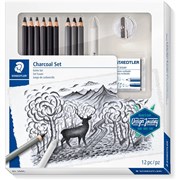 STAEDTLER LUMOGRAPH DESIGN JOURNEY MIXED SET CHARCOAL