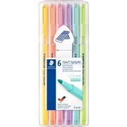 STAEDTLER TRIPLUS HIGHLIGHTERS TEXTSURFER PASTEL WALLET OF 6
