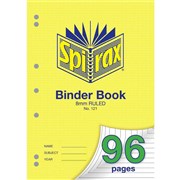 SPIRAX BINDER BOOK 121 A4 96 PAGE 8MM RULED