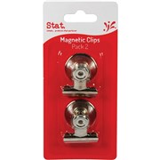 STAT MAGNETIC LETTER CLIPS 32MM PACK OF TWO CHROME