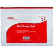 STAT STORAGE WALLET EXTRA LARGE 390X280MM CLEAR