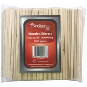 WRITER WOODEN STIRRERS 140MM PK1000 ECO THIN NP9213