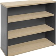 RAPIDLINE RAPID WORKER BOOKCASE 2 SHELVES 900WX315D X900MMH OAK AND IRONSTONE