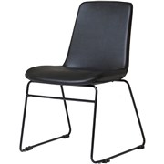 RAPIDLINE TEMPO VISITOR CHAIR BLACK SLED BASE BLACK PU SEAT