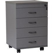 RAPIDLINE RAPID WORKER MOBILE PEDESTAL 4 DRAWER 465W X 447D X 690MMH IRONSTONE