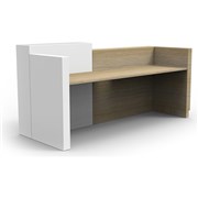 RAPIDLINE SEMPRE RECEPTION COUNTER 2400 X 950 X 1150 NATURAL OAK AND WHITE