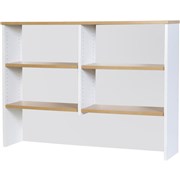 LOGAN DESK HUTCH 1800W X 315D X 1075MMH WHITE AND OAK