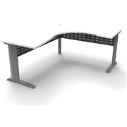 RAPIDLINE DELUXE RAPID SPAN CORNER WORKSTATION 18001500W X 750D X 730MMH WHITESILVER