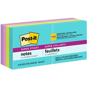 POSTIT 6228SSMIA SUPER STICKY NOTES 51 X 51MM SUPERNOVA NEONS PACK OF 8